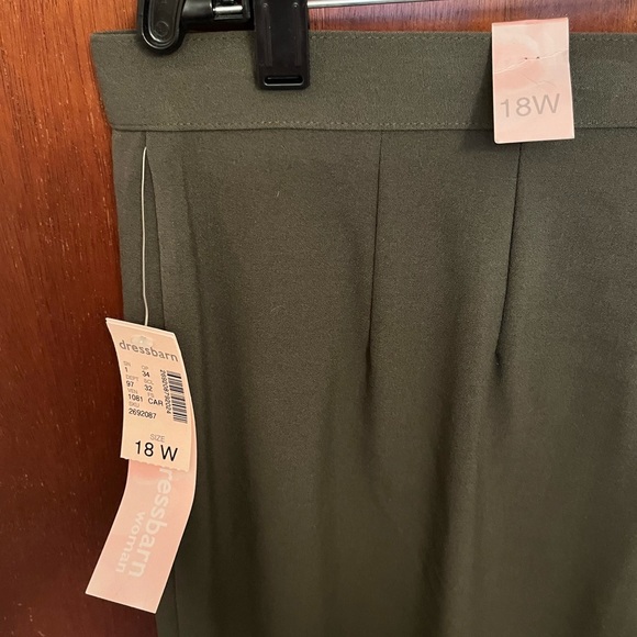 NWT Dressbarn Green Dress Pants 18W - Picture 8 of 9